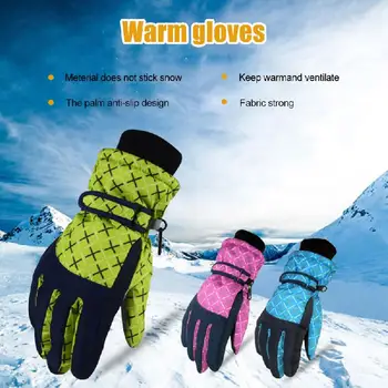 

Hot Sale Winter Gloves Solid Color Warm Waterproof Windproof Gloves Hook and Loop Closure for Cycling Skiing Motorcycle Gloves