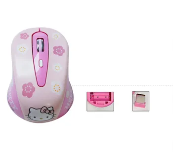 

Cute Hello Kitty Pink Wireless Computer Mouse Mini Gift Mause 1600DPI PC Mouse Wired 2.4Ghz Usb Optical Laptop Mice For Girl