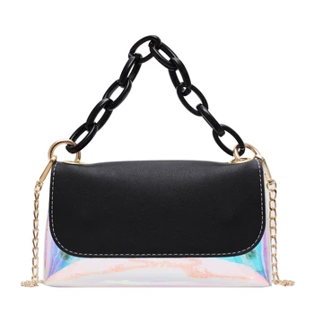 

luxury handbags women bags designer Fashion summer transparent laser chain female messenger bag shoulder bag sac a main