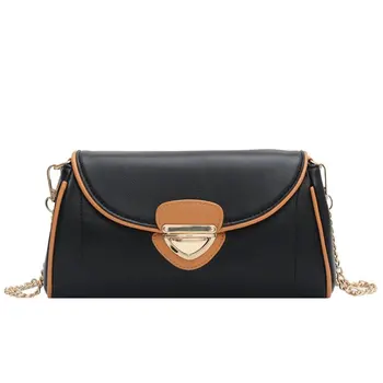 

Crossbody Easy Matching Solid Chain Baguette Bag Button Designer Lady Shoulder Bags for Women 2020 New In