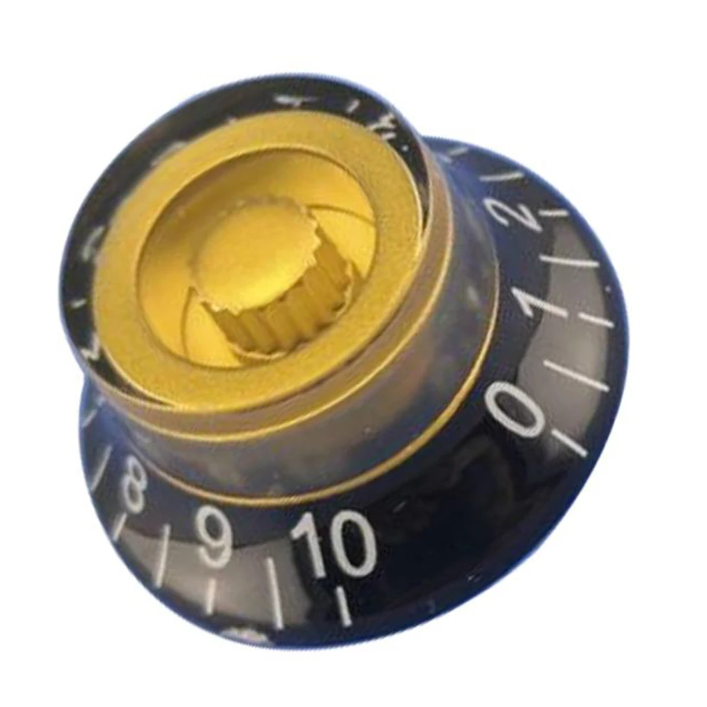 4pcs Black/Gold Top Hat Volume & Tone Knobs for LP Electric Guitar Parts