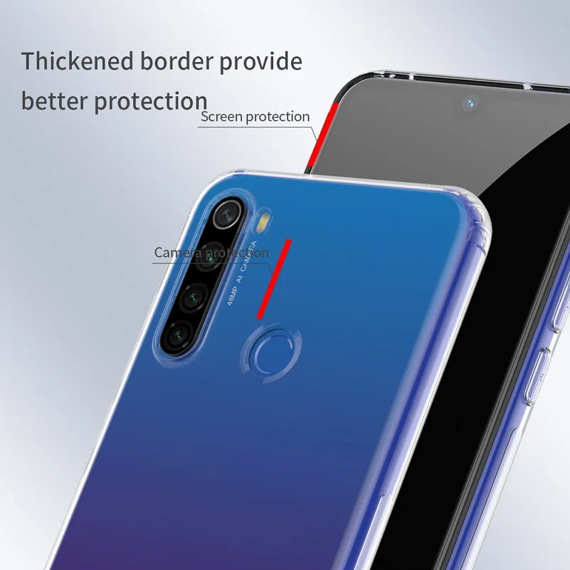 Для xiaomi redmi note 8t чехол Nillkin натуральный прозрачный мягкий кремний TPU чехол redmi note 8t чехол для глобальной версии