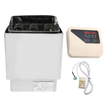 

Sauna Heater 4.5KW 220V Stainless Steel Bathroom Heating Sauna Steam Engine Stove Heater with Internal Controller Sauna Stove