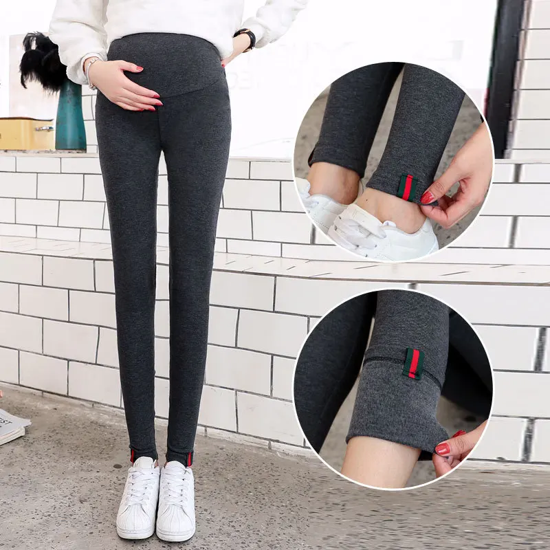 

2018 Spring And Autumn New Products Fashion Leggings for Pregnant Woman Abdominal Support Elasticity Skinny Trousers 260 Grams