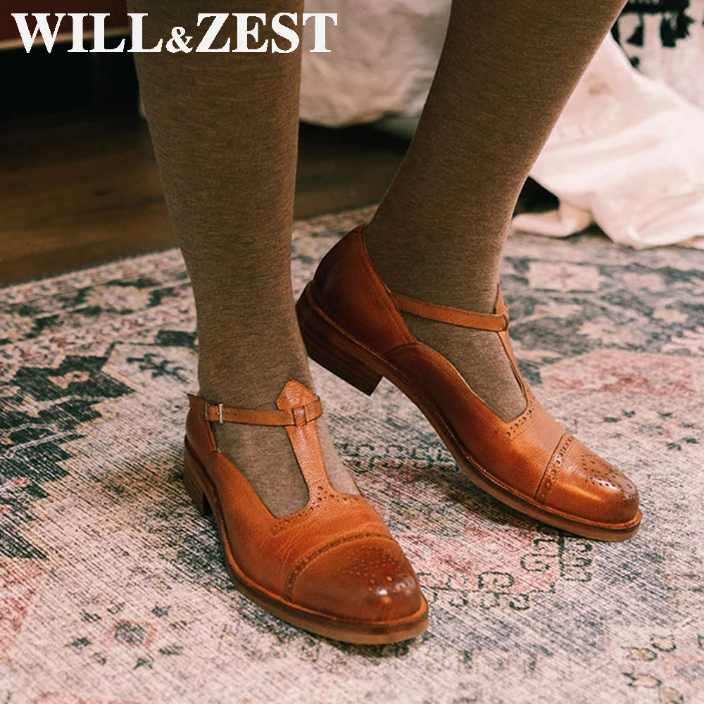 Will\u0026Zest Genuine Leather Women Oxford 
