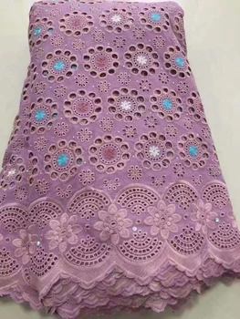 

2019 Latest Swiss voile Lace Fabric 100% Cotton Embroidery High Quality African French Cotton Laces Fabrics