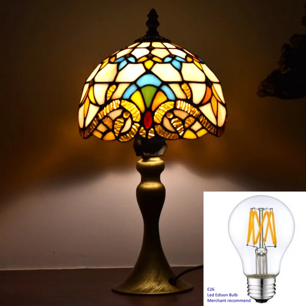 Tiffany Style Lamps Victorian Night Light 8 Inches Small Stained Glass Desk Table Lamp Lighting 15 Inches Height Antique On Sale Night Lights Aliexpress