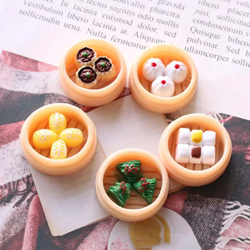 5 шт., миниатюрный кукольный домик 1:12, китайский Dim Sum, еда для 1/6, Blyth Barbies, BJD кукла, ролевые игры, кухонные декоративные игрушки