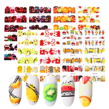 

1 Piece Of Nail Watermark Sticker Summer Fruit Water Decals Colorful Fruit Pattern Sticker DIY Nail Art Decorations