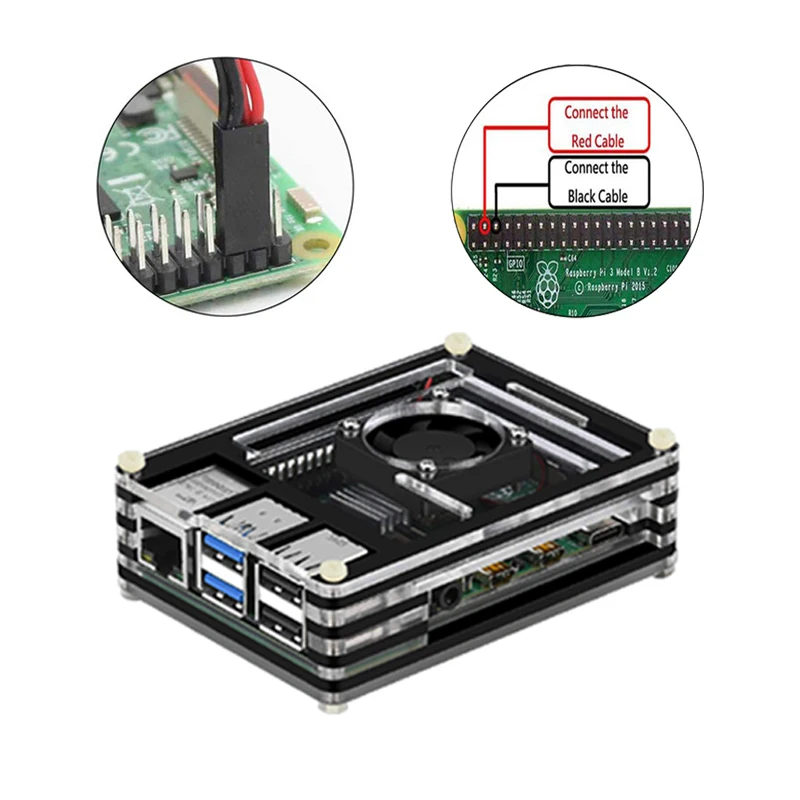 Raspberry Pi 4 2GB 4GB RAM juego kit con USB Gamepad Joystick caja acrílica tarjeta SD fuente de al