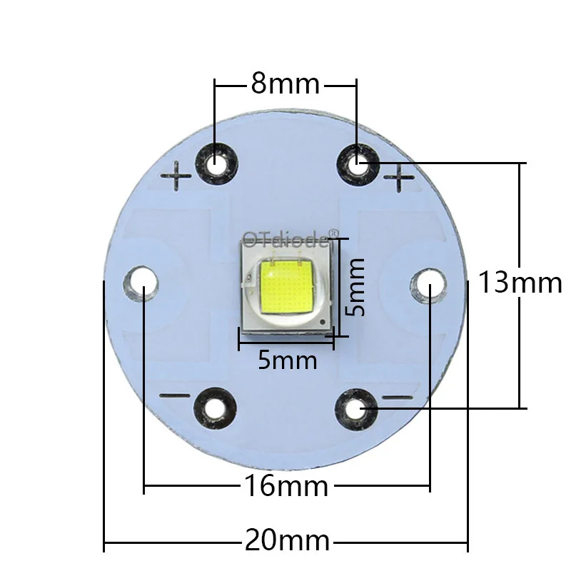 CREE XML2 XML T6 U2 LED Diode SMD5050 10W Round 20mm PCB for Flashlight Car light Headlight High Power Bulb bead DIY Parts