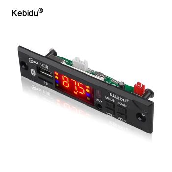 

kebidu Car Audio USB TF FM Radio Module Wireless Bluetooth 5V 12V MP3 WMA Decoder Board MP3 Player with Remote Control For Car
