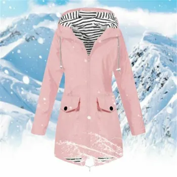 

New Fashion Women's Winter Coats Solid Color Hooded Slim Coat Jackets Female Long Sleeves Casual Warm Sportwear Long Outwear Hot