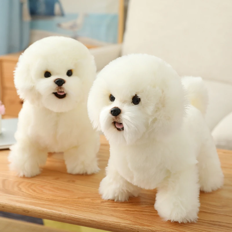 かわいいシミュレーションビションフリーゼ犬ぬいぐるみぬいぐるみ韓国リアルなポメラニアン犬子犬おもちゃの家の装飾キッズbrithday Stuffed Plush Animals Aliexpress