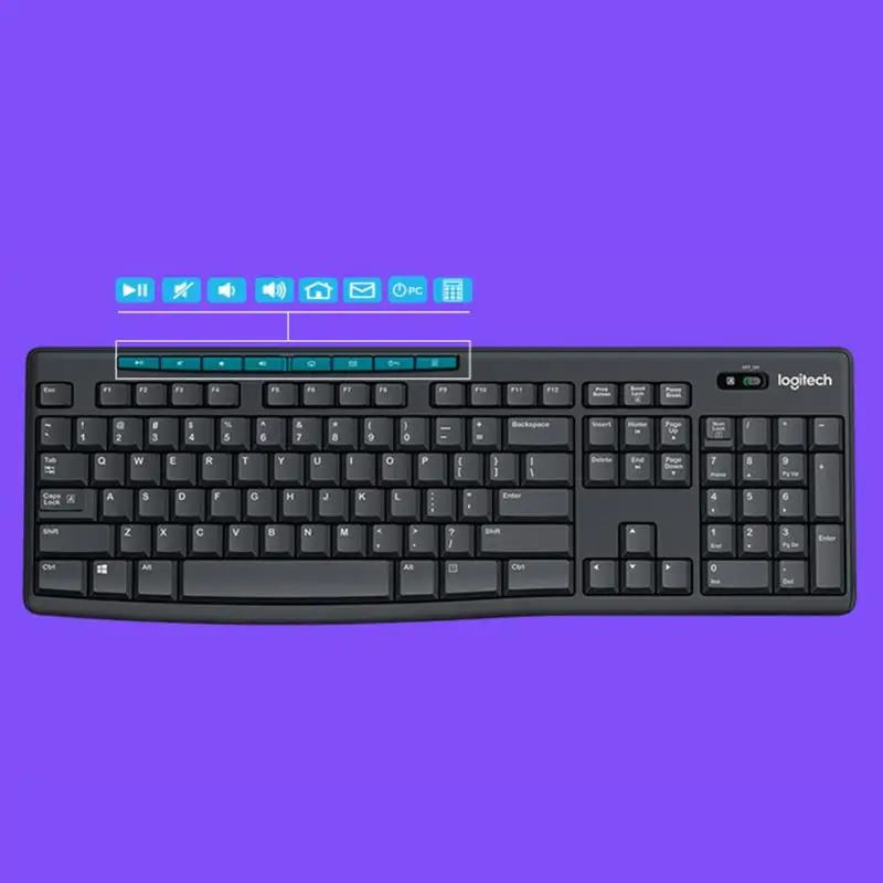 Logitech MK275 USB Беспроводная Клавиатура Набор мышей 1000DPI оптическая мышь
