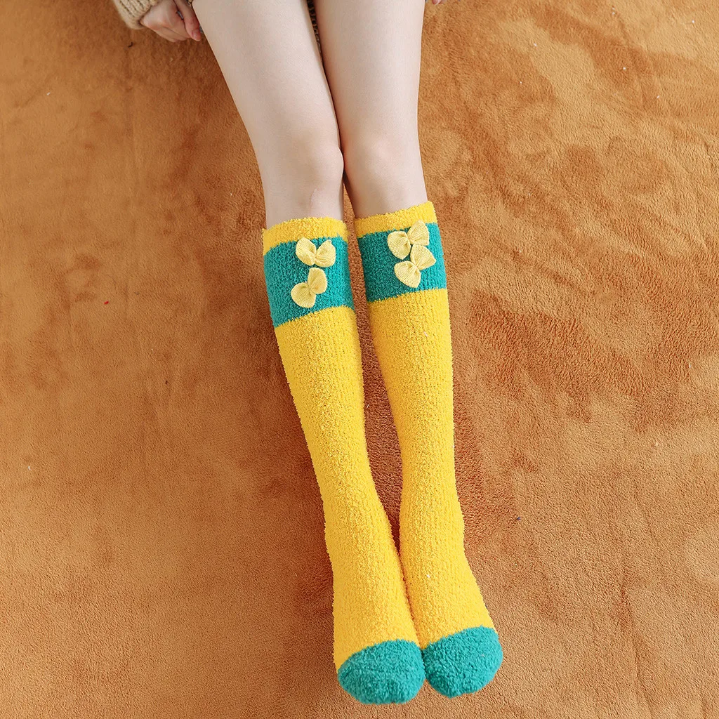 Чулки Рождественские Зимние прикольные Гольфы Женские Унисекс Теплые повседневные Рождественские Длинные чулки с принтом Y927