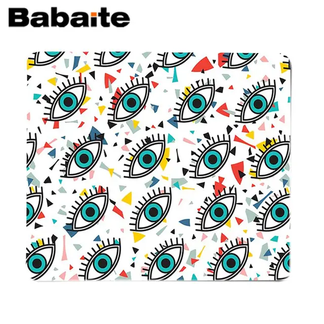 Babaite Top Quality Evil eyes small Mouse pad PC Computer mat Top Selling Wholesale Gaming Pad mouse Lock Edge18x22cm
