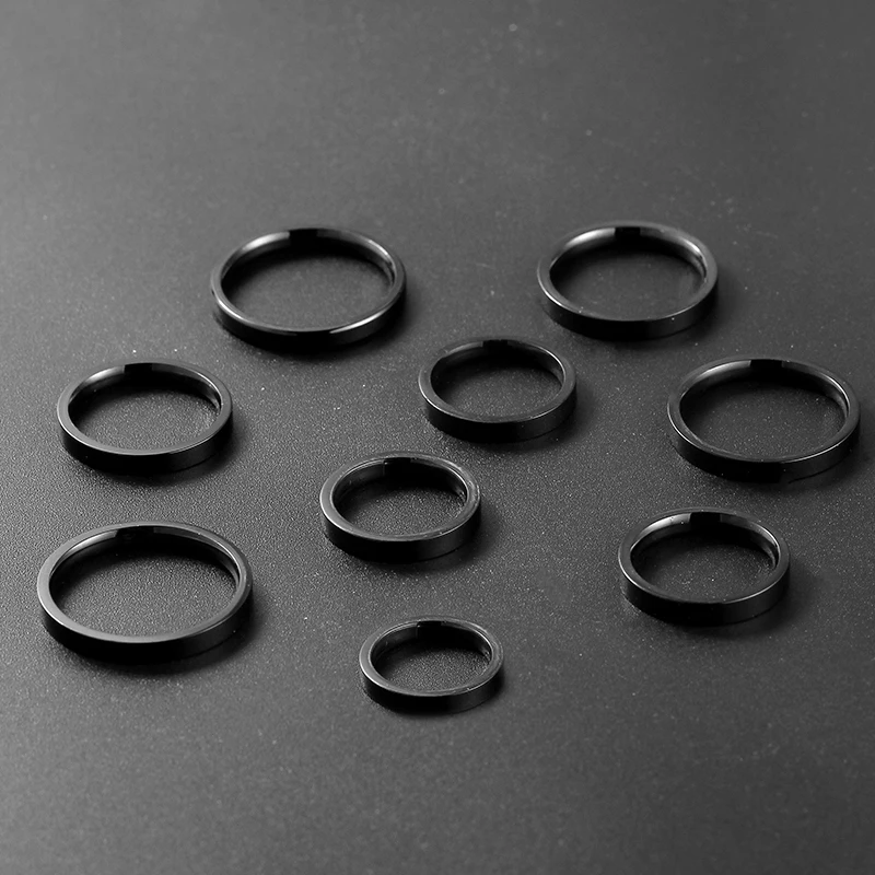 1Pc Tiny Thin 3mm Titanium Ring for Men Women