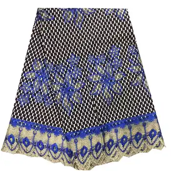 

new arrival Ankara 100% Cotton Wax Lace Wax Fabric African Embroidery Wax With Lace Fabric