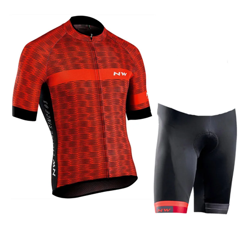 NW Verano Ciclismo Jersey Conjunto Transpirable Equipo Carreras Deporte Bicicleta свитера цвета Омбре одежда для велоспорта Corta