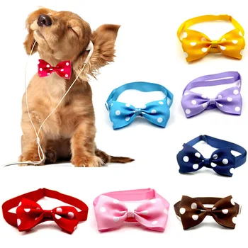 

Cute Dot Useful Cute Dog Bow Tie Multicolor Pet Collar Convenient Pet Tie Neck Wear For Small medium Dogs Lovely Pet Accessories