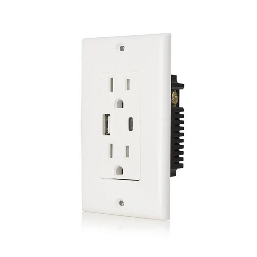 Usb type-C US стандартная настенная розетка, американский стандарт, портативная 15A американская запасная розетка с тремя отверстиями