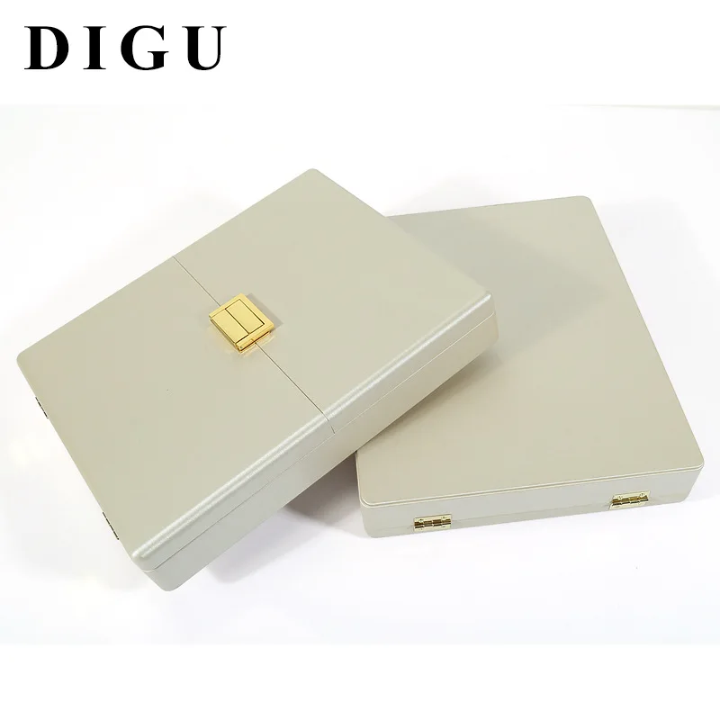 Cuir double ouvert bijoux plateaux couverts plateaux poussière anneaux colliers bracelets montre bo