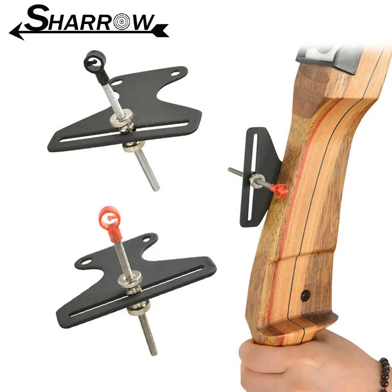 Archery Recurve Bow Sight 1 Pin Single T Needle Longbow Takedown Shooting Target Accessories archery recurve bow riser straight bow takedown handle diy target practice shooting accessories