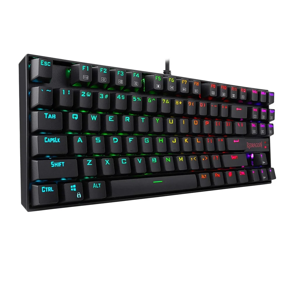 Механическая игровая клавиатура Redragon K552RGB KUMARA K552 RGB с подсветкой 87 клавиш синие