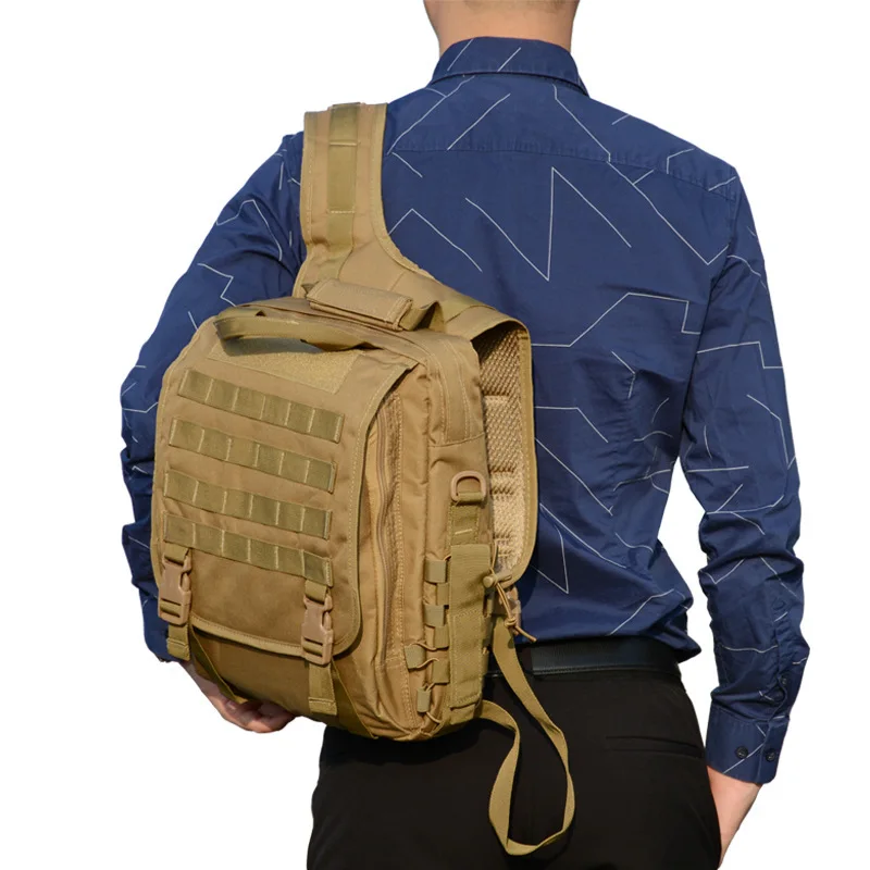 

Army Fans Waterproof Outdoors Tourism Mountaineering Tactic Package Saddle 14 Inch Notebook Computer Camping City Bag