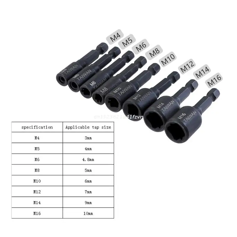 Tap Socket Collet Wrench M4-16 Machine Die Adapter Hex Shank Square Driver Thread Screw Tapping Chuck for Dropship | Инструменты