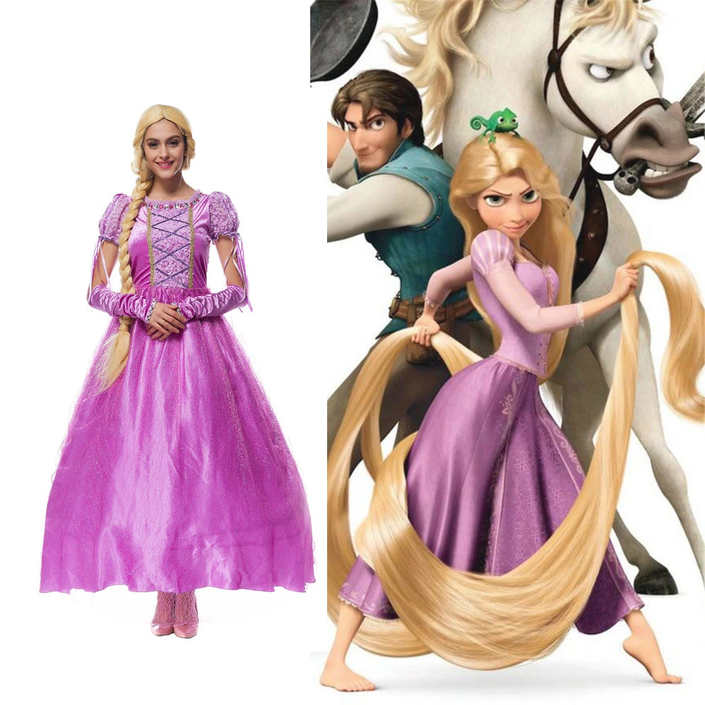 Idear combinación Generacion Disfraz de princesa Rapunzel para niñas, vestido de mujer adulta, juegos de  rol enredados, Cosplay para fiesta de Carnaval de Halloween|Disfraces de  películas y TV| - AliExpress