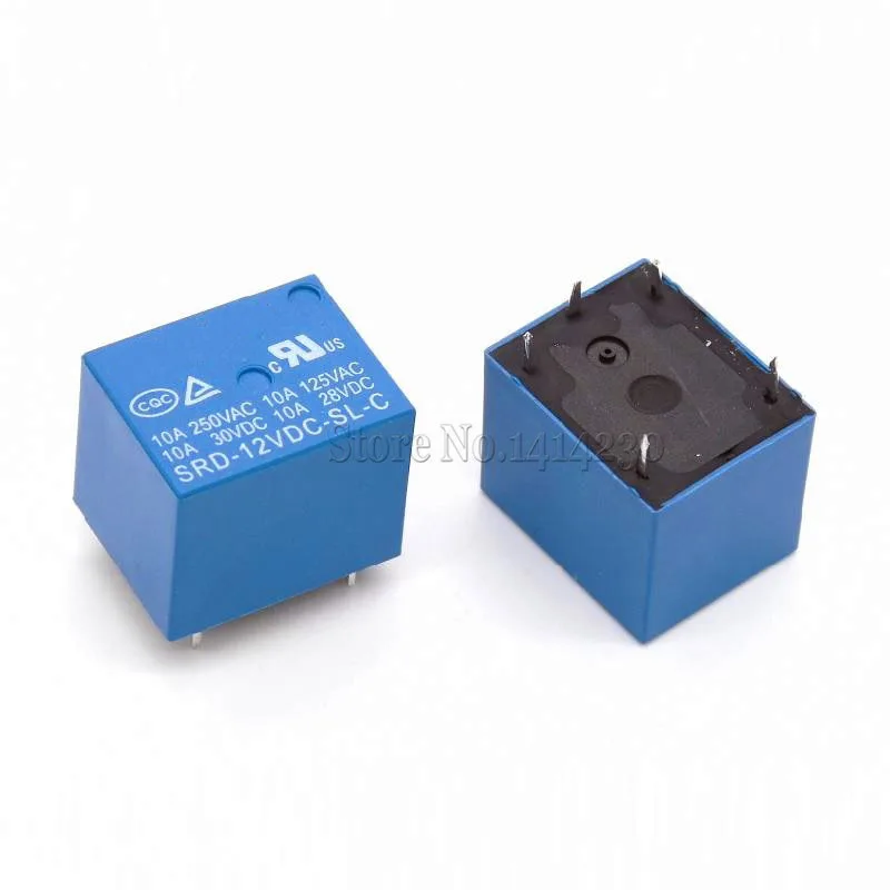 10 шт. 12 В постоянного тока реле мощности 5pin PCB тип в наличии|power relay|dc power relayrelay |