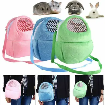 

Small Pet Carrier Rabbit Cage Hamster Chinchilla Portable Travel Warm Cute Bags Cages Guinea Pig Carry Pouch Breathable Bag