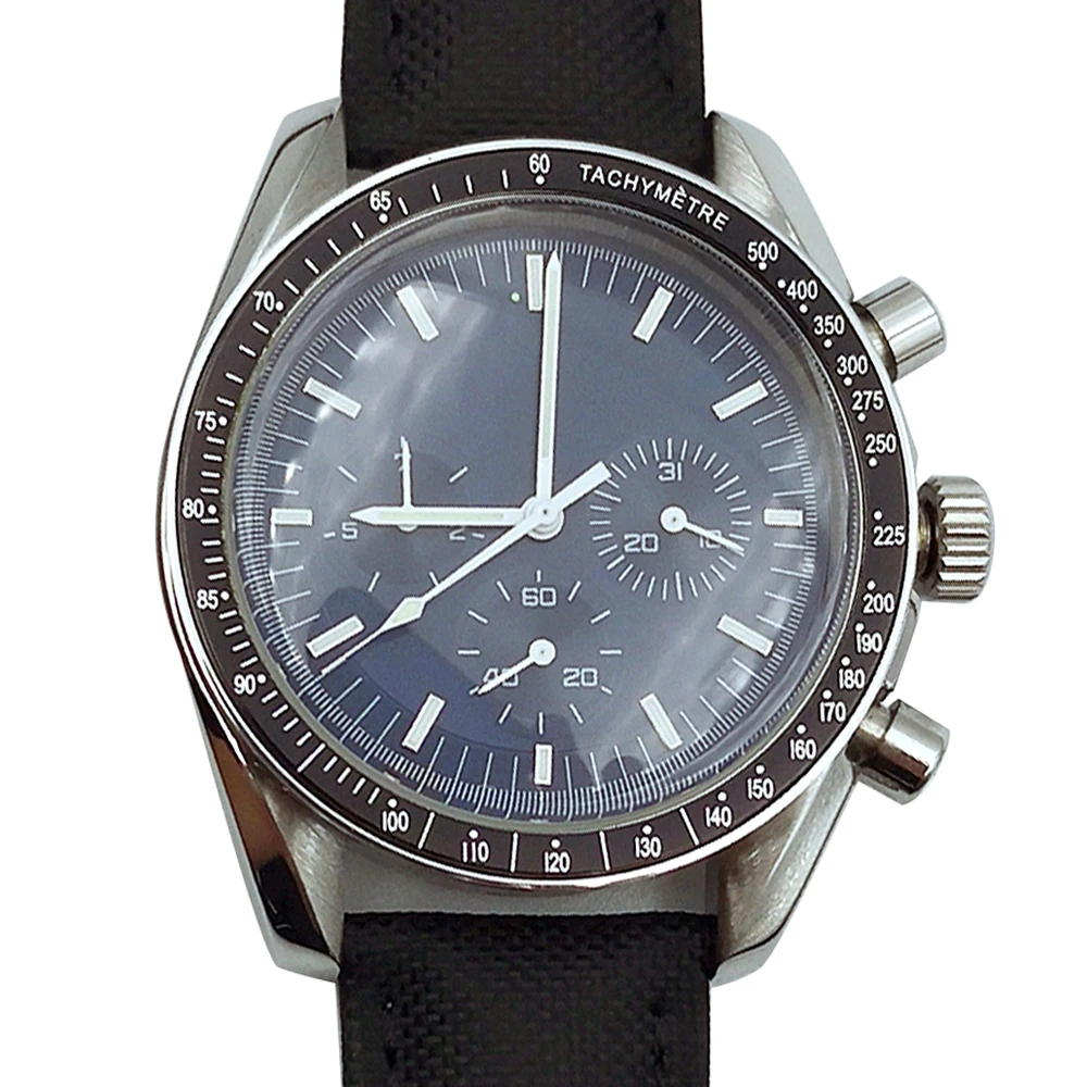 

40mm Men's Watch Blue Dial With Date Automatic Movement Wristwatch Solid Stainless Steel Week Date