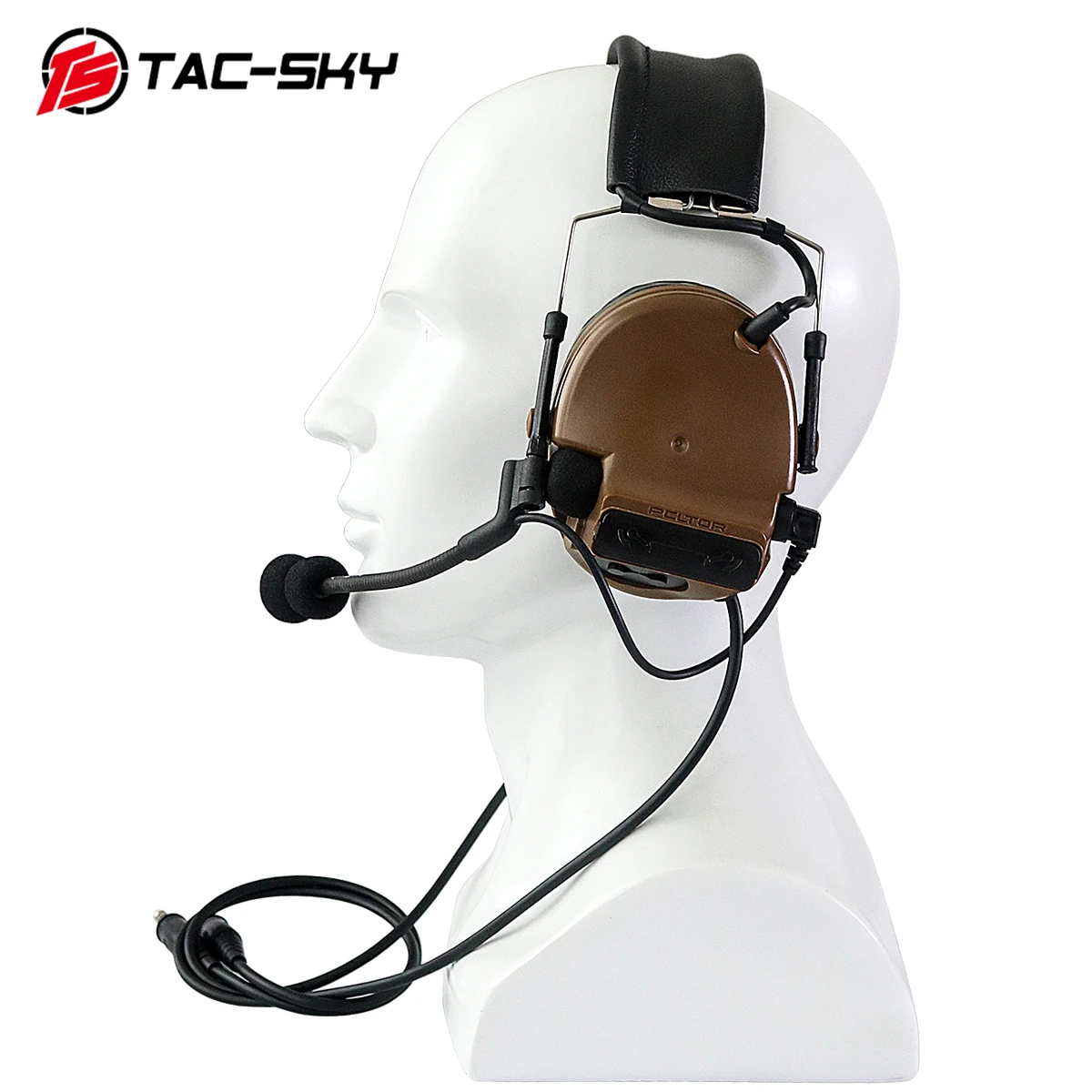 TAC-SKY COMTAC III Silicone Earmuffs Double Pass Edition Outdoor Hunting Sports Noise Reduction Pickup Tactical Headset- CB