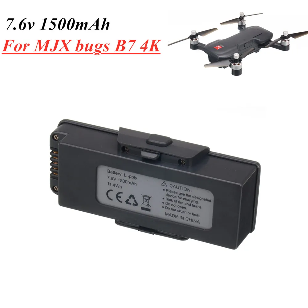 Original 7.6V 1500mAh Lithium Battery for MJX bugs 7 B7 4K Quadcopter Drone Accessories 1pcs | Электроника