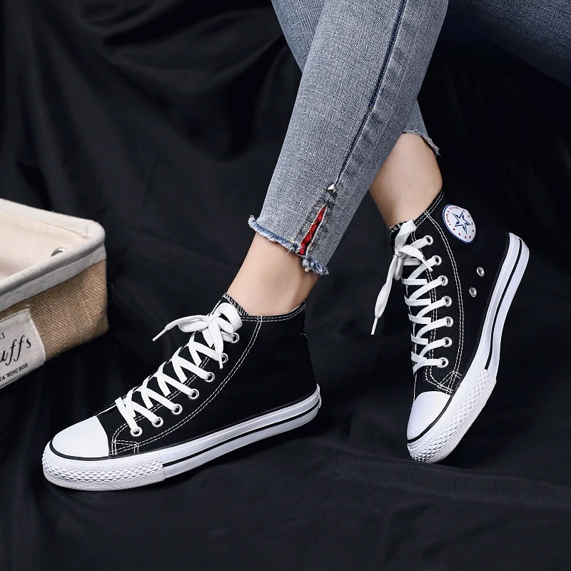 

Denim Casual Shoes Female Fashion Women Sneakers Autumn Canvas Shoes Trainers Lace Up Ladies Basket Femme Stars Tenis Feminino