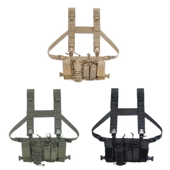 

Tactical Chest Rig Bag Radio Harness Chest Front Pack Pouch Holster Military Vest Adjustable Two Way Radio Pocket Waist Pack