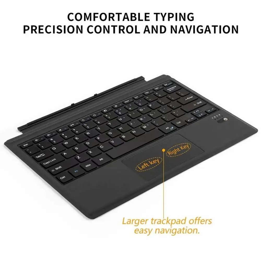 Для microsoft поверхности Pro3/Pro4/Pro2017/Pro 6 Магнитная Адсорбция тонкий 7-Цвет светодиодный Bluetooth клавиатура с подсветкой 50OCT30