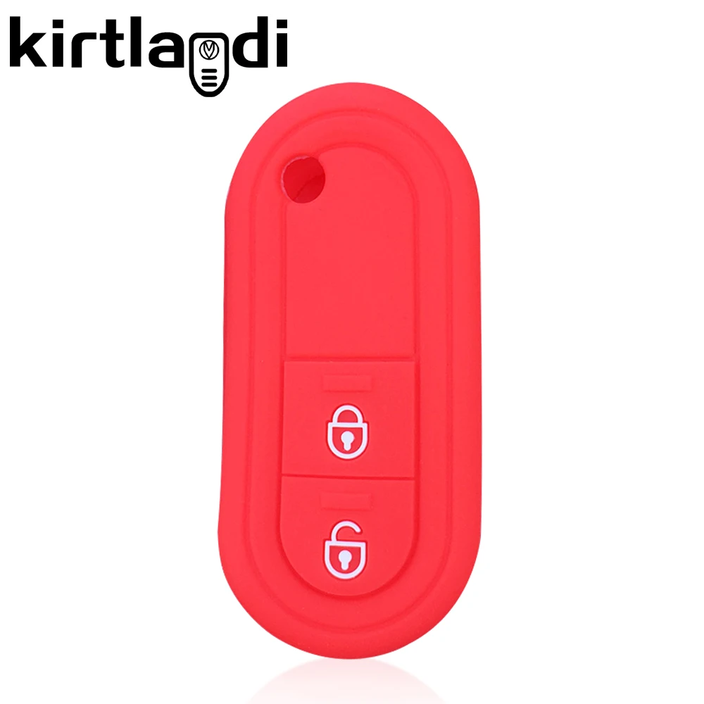 Silicone Protective Car Key Cover - 2-Button Flip Folding Key Accessory