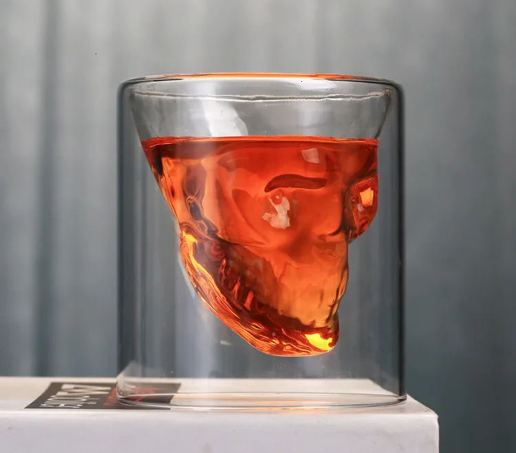 Ghost Rider Cool Skull Whisky Shot glass es Bar вечерние спиртные напитки в виде головы смерти виски водка бокал для вина Tete De Mort Coupe