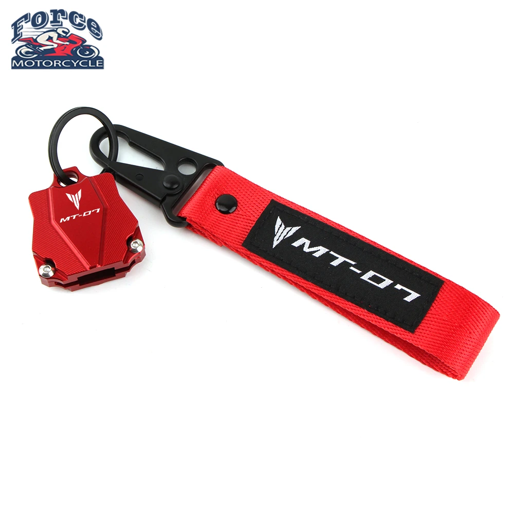 

For Yamaha MT07 MT-07 2015-2021 2020 Universal Motorcycle Accessories Key Shell Case Protective Cover & Keychain Keyring Ring