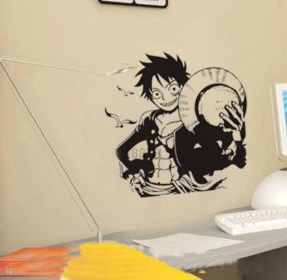 One Piece Luffy Wall Stickers Paste Cartoon Wallpaper Decorative Glass Single Package Mirage of Beauty Plastic XUPC | Дом и сад