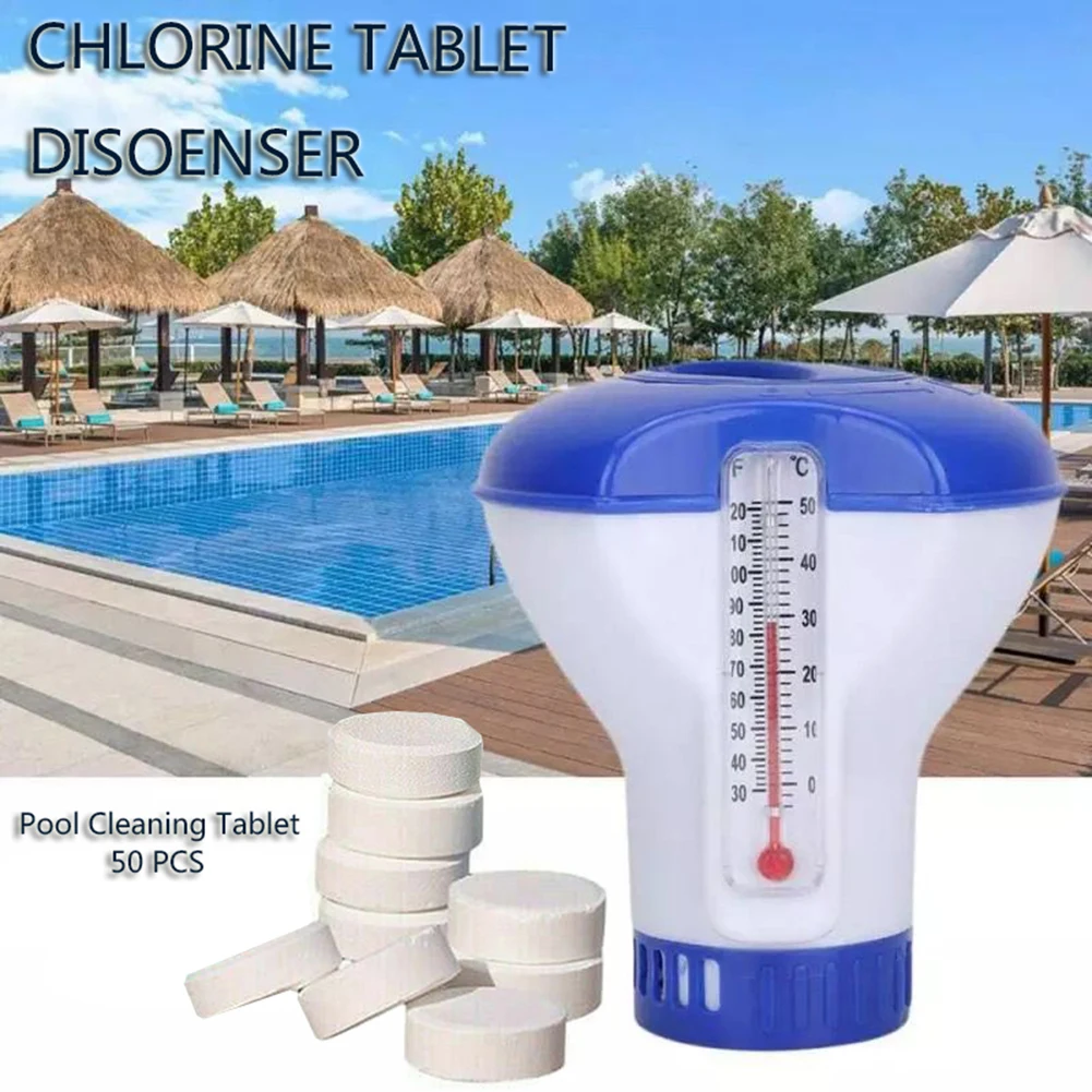 Swimming Pool Spa Automatic Chlorine Tablet Floating Dispenser Instant