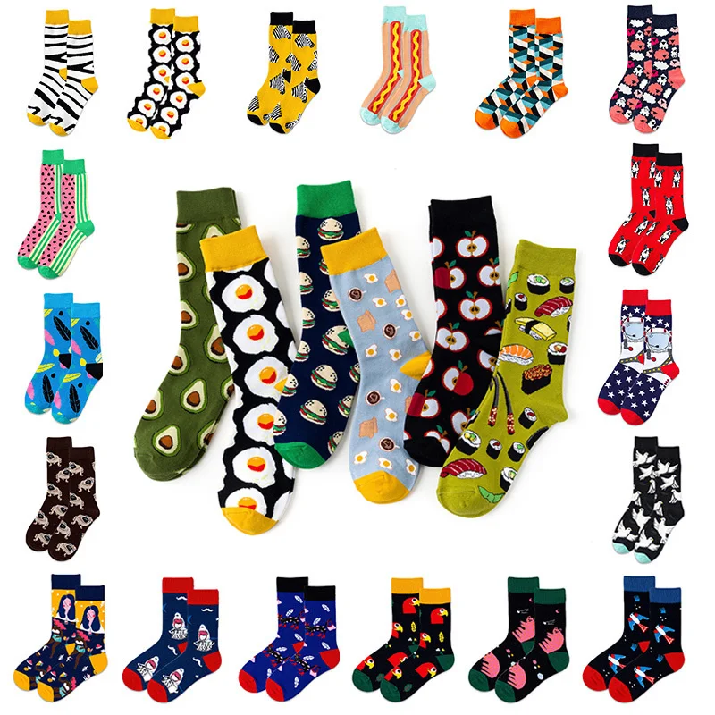 

Unique Funny Autumn Winter Styles Are New Unisex Mid-Tube Socks Suitable For Young Men And Women Who Like Street Style Hip-Hop