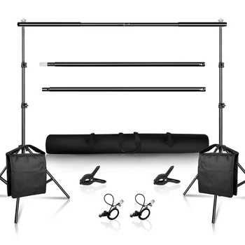 

Photography Studio Backdrops Stand Portable Background Support kit for Photo Studio Muslin Backdrops Canvas with Carrying Bag