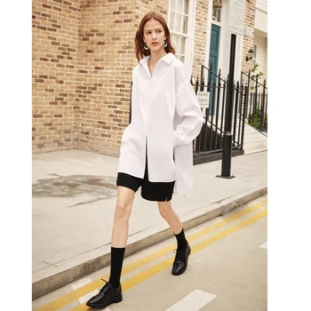 Loose-fit  high slits  Shirts