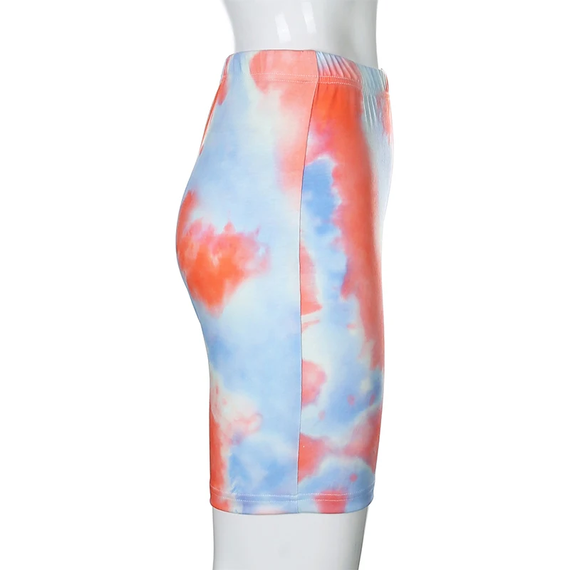 Darlingaga Casual Tie Dye Two Piece Set Women Tracksuit Fashion Summer Top and Biker Shorts Matching Sets Outfits Sportswear New