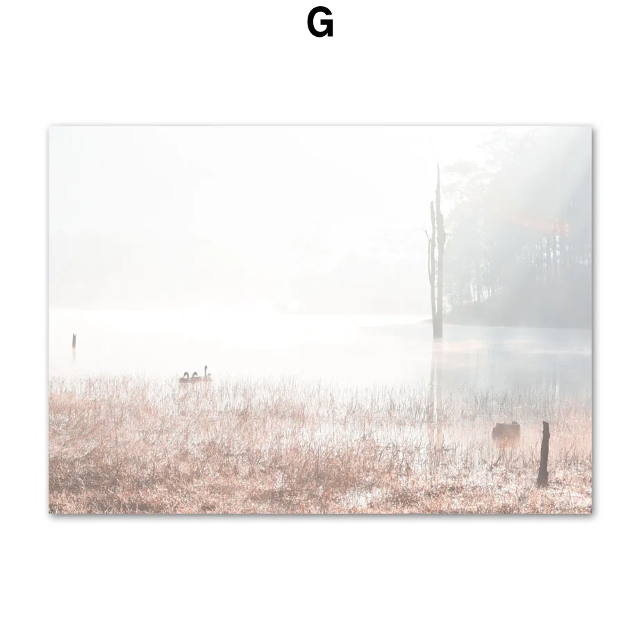 Autumn-Forest-Leaves-Lake-Waterfall-Deer-Wall-Art-Canvas-Painting-Nordic-Posters-And-Prints-Wall-Pictures (9)